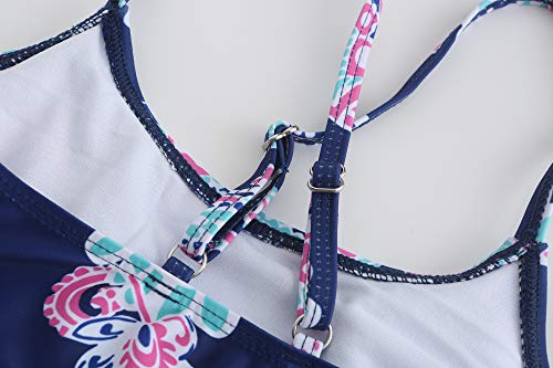Image of Girls Two Piece Bikini Swimsuits Hawaiian Floral Bathing Suit for Kids Summer Beach Swimwear Set 3-16 Years