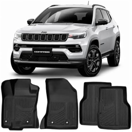 Tapete Bandeja Premium Para Jeep Compass 2017 Até 2025 - Com Bord...