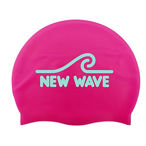 New Wave Swim Cap - Silicone (Pink) #TOP6