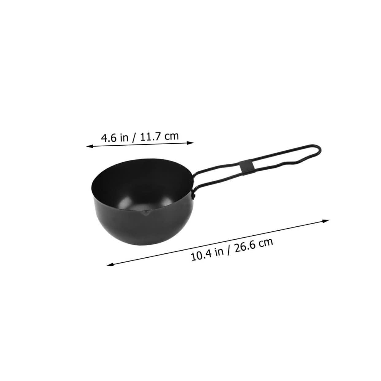 SOLUSTRE 2pcs Iron Stew Soup Pot Lightweight Camping Cookware Convenient Cooking Pot for Outdoor Picnics Fishing and Barbecues Energy Saving with Scald Handle