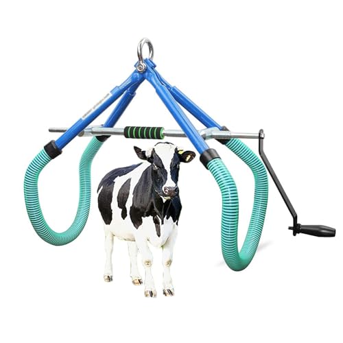 Cow Hip Lift, Heavy-Duty Cattle Lifter - Steel Cow Lift with Adjustable Pitch, Triangular Support Stand Up Assist Tool for Calving Milking Birthing Dystocia and Recovery Aid - 2204lb Capacity