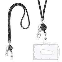 Cordini Portabadge Con Portachiavi - 2 Pezzi Retrattili Con Portacarte Trasparente - Foto 10