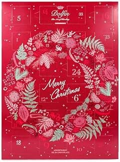 Calendario de adviento Dolfin con 24 mini tabletas de chocolate d...