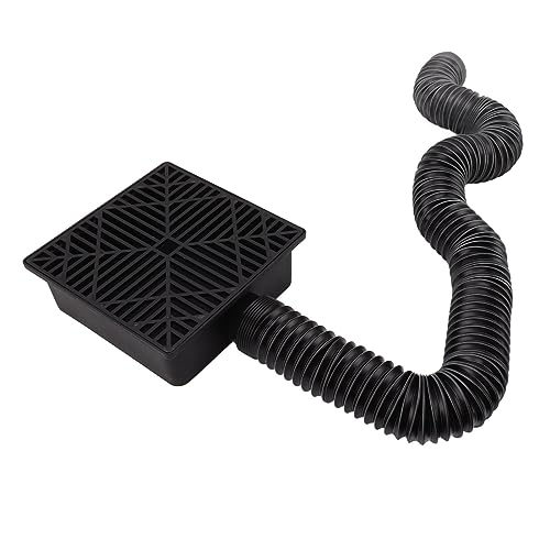 Downspout Extension Catch Basin, Slope Design, Dual Drain Holes, Flexible Hose Expansion Design for Complex Environments
