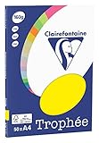 Certificada por el FSC Clairefontaine 4167C - Personal Paper Pack TROPHÉE A4 de 160gr 50 Hojas Amarillo sol