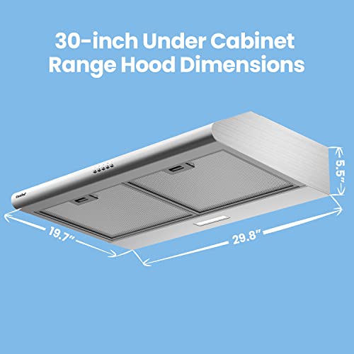 Comfee CVU30W4AST 30 Inch Under Cabinet Ducted/Ductless Convertible Slim Vent Durable Stainless Steel Kitchen Reusable Filter, 3 Speed Exhaust Fan And 2 Led Lights Range Hood thumb #7