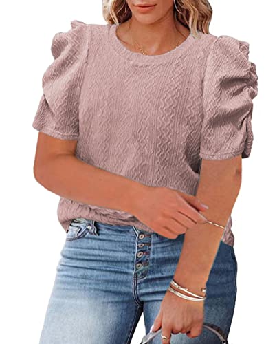 Womens Plus Size Tops Petal Short Sleeve Sweater Top Blouse Shirts 1X-5X