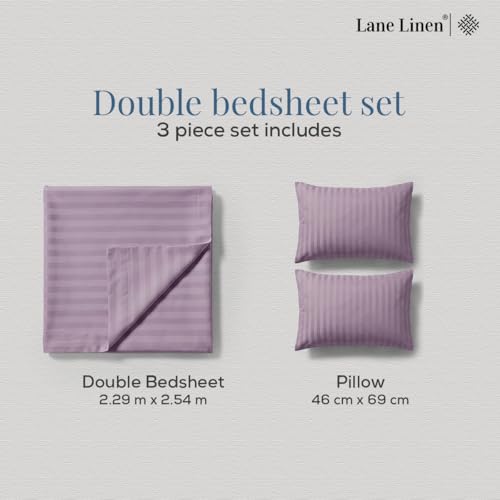 Image of LANE LINEN Symphony | 100% Cotton Sheet Set | Soft & Breathable Fabric | 3 Piece (1 Bedsheet + 2 Pillow Covers) | Double Bed Sheet Set - Pacific Blue Leaf Print