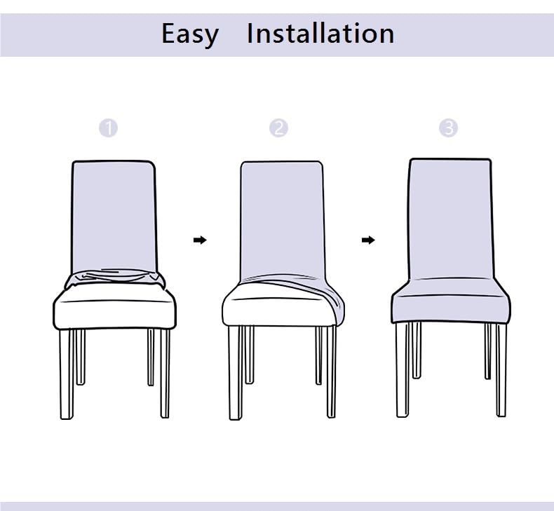 Housses chaise salle manger velours extensible dossier haut lavables bleu clair