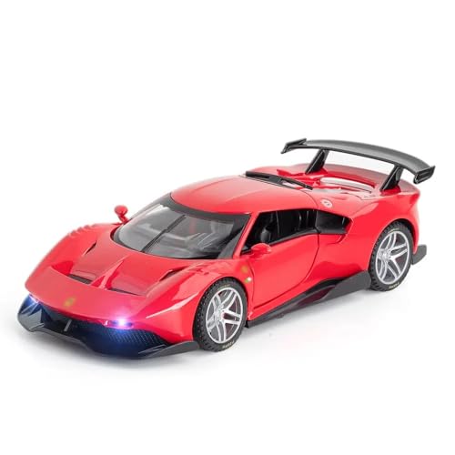 Image of 1:32 Ferrari Model P80C Scale Model Car - Exclusive Alloy Metal Pull Back Die Cast Car Toy with Openable Doors, Light & Music - Best Gifts for Kids【Colors as Per Stock】