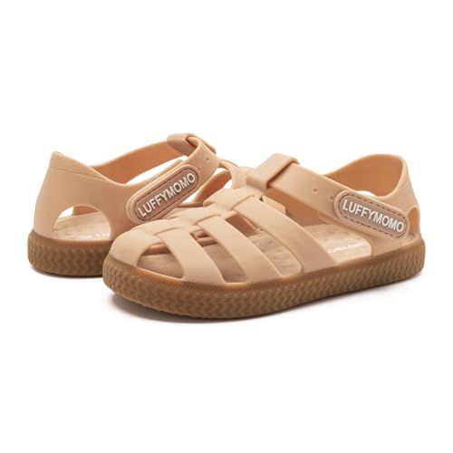 Image of Luffymomo Boys Girls Closed Toe Sandals Lightweight Beach Water Shoes Adjustable Summer Outdoor Sandal for Toddler /Little Kids
