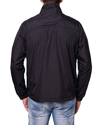 Trailside Supply Co. (F) CLOMRJ005-X-LARGE-JET BLACK Mens Windbreaker Jackets Lightweight Packable Jacket,Windproof And Dustproof Black Size X-Large thumb #1