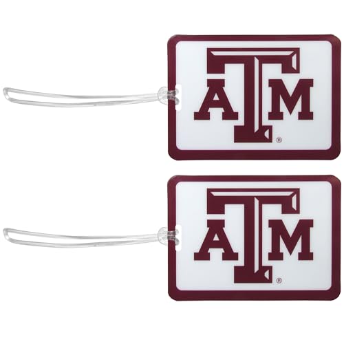 Siskiyou Sports NCAA Texas A&M Aggies Vinyl Luggage Tag, 2pk One Size, Team Colors
