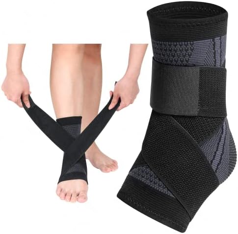 2PCS Ankle Braces, Adjustable Compression Ankle Support Men & Women, for Achilles Tendon Support & Plantar Fasciitis, Stabilize Ankle Brace-Eases Ankle Joint uncomfortable & Sprained Ankle