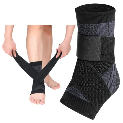 FDTY 2PCS Ankle Braces Adjustable Compression Ankle Support Men & Women for Achilles Tendon Support & Plantar Fasciitis Stabilize Ankle Brace-Eases Ankle Joint uncomfortable & Sprained Ankle