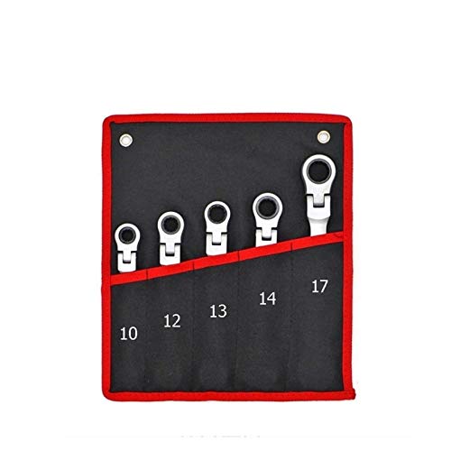 YyDDs Universal Tools Reparación de Automóviles Tipo L Juego de llaves de vaso 7/12 PIEZAS Llaves de Acero al Carbono con Bolsa Paquete de Bolsa Llave Ángulo Perforación de Tubos (Color: 5 piezas)