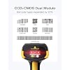 Inateck 2D Wireless Barcode Scanner with TFT Screen, CMOS and CCD Dual-Sensor for Long Codes, Bluetooth QR Reader with Cradle, Setting Keypad for Parameters, Support App SDK