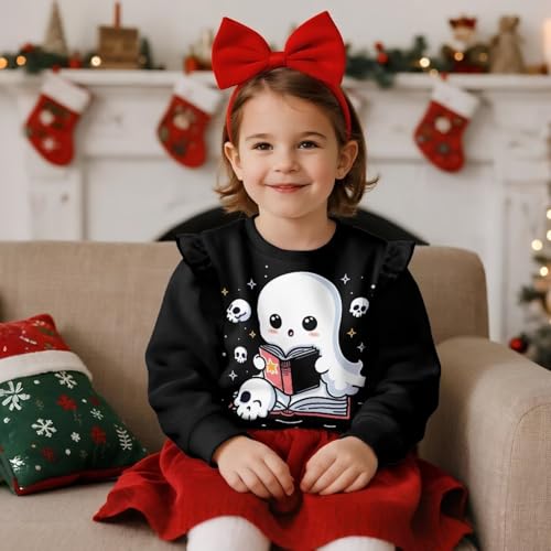 Upetstory Toddler Baby Girls Ruffle Shirt Casual Pullover Long Sleeve Tops3