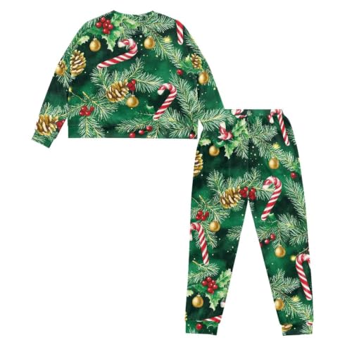 Image of Women's Pajamas Set Soft 2 Piece Loungewear Long Sleeve Pj Set Matching Sleepwear with Pockets for Women Plus Size