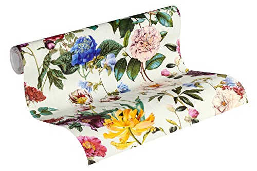 Papier peint moderne fleuri haut de gamme texture intissée épaisse