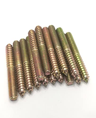 Image of Hanger Bolt M10x80 Double Headed Bolt Self-Tapping Screw for Furniture 15Pcs