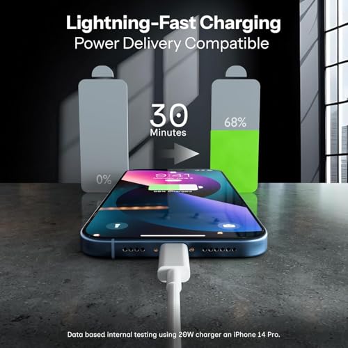 Image of iPhone Charger Cable(MFi Certified) Type C to Type C Cable for iPhone 17 /17 Air /17 Pro /17 Pro Max, 16 /16 Plus /16 Pro /16 Pro Max, iPhone 15, Samsung Galaxy S24 /S23 /S22 /S21 FE Laptop & Other Devices