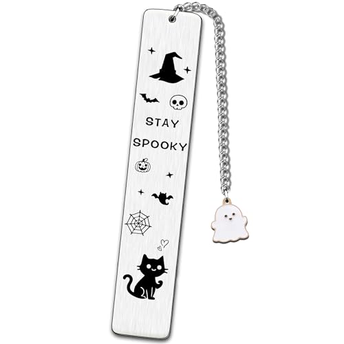 JMIMO Halloween Gifts Bookmark Boo Basket Gifts Funny Halloween Present for Women Men Boy Girls