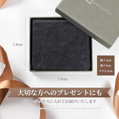 KAWAOTO 小銭入れ メンズ 小さい プエブロレザー 本革 35枚 ミニ コインケース ボックス型 コンパクト 使いやすい ボタン式 の商品画像 6