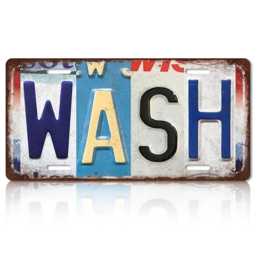 SHENIFY Wash Metal Sign Funny Bathroom Decor 6x12in