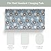 Blue Baseball Baby Changing Pad Covers for Boy Girl Spring Baseball Sport Fitted Change Table Pad Covers Mats American Sports Stars Soft Diaper Changing Table Sheets for 32''×16'' Contoured Pad