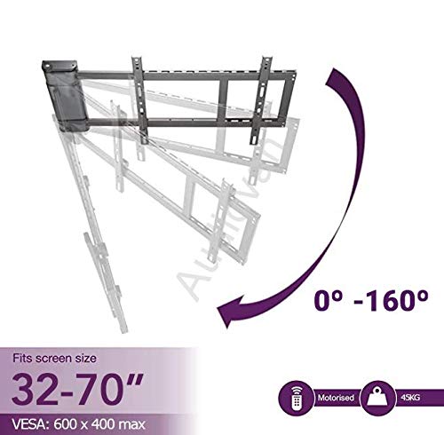 Image of AUDIOVAN Motorized Swivel TV Wall Mount with Remote Controller Stand Height Adjustable LED Bracket 32-75 Inches Motorized Swivel Wall Mount Model No. AVT-235L