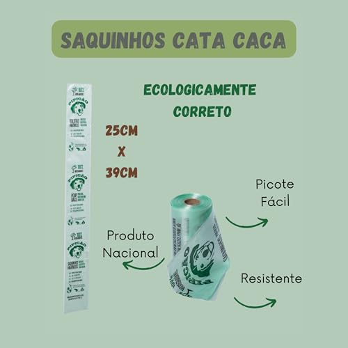 Kit 10 Unidades Cata Caca Pipicão Biodegradável Cata Cocô