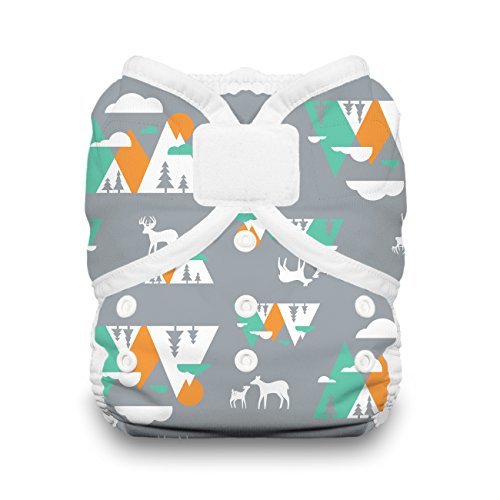 Thirsties Duo Wrap Cloth Diaper Cover, Hook and Loop Closure, Mountain Range Size Two (18-40 lbs)