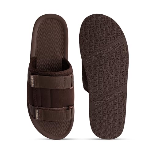 Image of NoStrain Men's Sandals & Slippers, Comfortable & Casual Footwear for Men | Lightweight, High Sole & Stylish