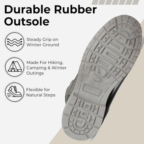 Image of Mishansha Men's Waterproof Snow Boots, Insulated Winter Hiking Boots
