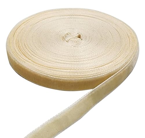 Image of 10 Yards Velvet Ribbon Spool Beige