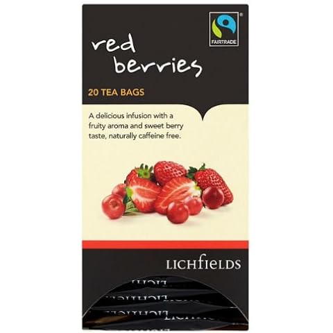 Lichfields Fairtrade Red Berries Fruit Tea Bags Cover