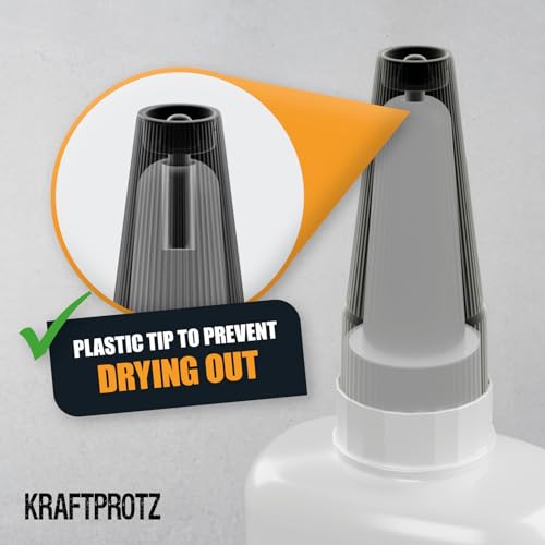 Super Glue Gel – 50 g / 1.75 oz – Extra Strong No-Drip Superglue for Plastic, Metal, Wood & Rubber – Waterproof & Heat Resistant Adhesive – Precision Tip – KRAFTPROTZ