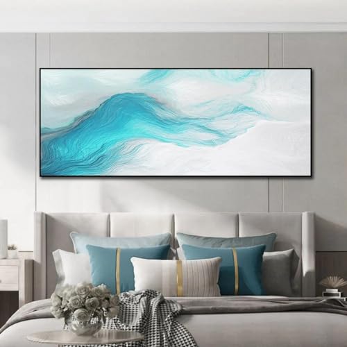 Images de paysage abstraites de vent bleu pour la décoration de la maison et du salon