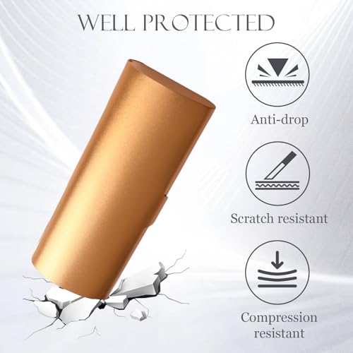 Image of Hifot Aluminium Glasses Case, Slim Reading Glasses Case, Portable Travel Metal Eyeglass Spectacles Protection Hard Shell