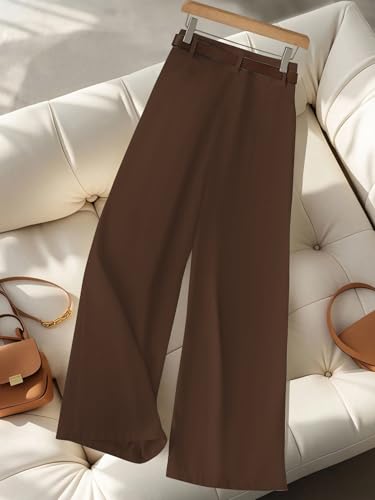 Image of KERI PERRY Trousers for Woman Pants Women's Formal Office Korean | Black Track Pant Beige| Straight | Cotton Spandex Stretchable Trouser | High-Waisted Bottom Wear