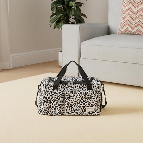 Image of Small Gym Bag for Women, Travel Duffle Bag Carry On Weekender Bag with Shoe Compartment
