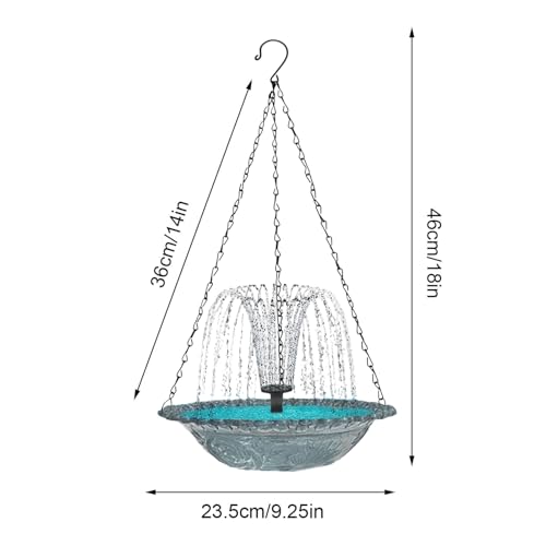 Bol d'eau de douche à suspendre solaire pour abreuver les petits oiseaux
