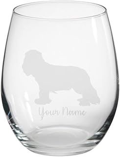 Personalised Cavalier King Charles Spaniel Engraved Stemless Tumbler Glass, Gift for Women, Gift for Men, Dog