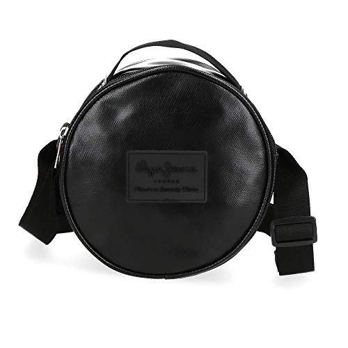 Pepe Jeans April Bandolera Redonda Negro 18x18x9 cms Poliéster