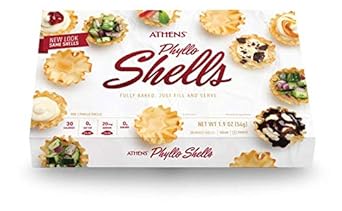 Athens Mini Fillo Dough Shells 1.9 Oz [54g] 2-Packs, 15 Shells/Pack