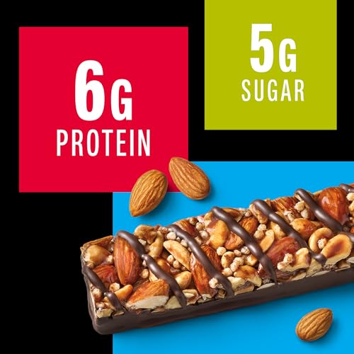 Image of KIND Healthy Snacks Bars, Dark Chocolate Nuts & Sea Salt, Gluten Free, Low Sugar, High Fiber Snacks, 6g Protein, 6 Count