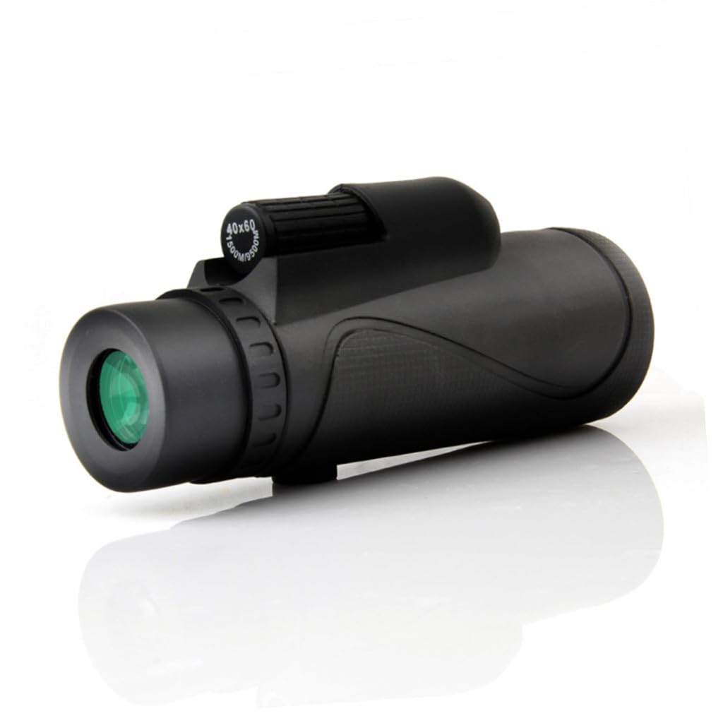 Homoyoyo Telescopio Negro Portátil de Alta Definición 40x60 Lente de Metal Accesorio Imprescindible para Móvil y Exteriores para Móvil y Exteriores para Observación de Aves y Conciertos
