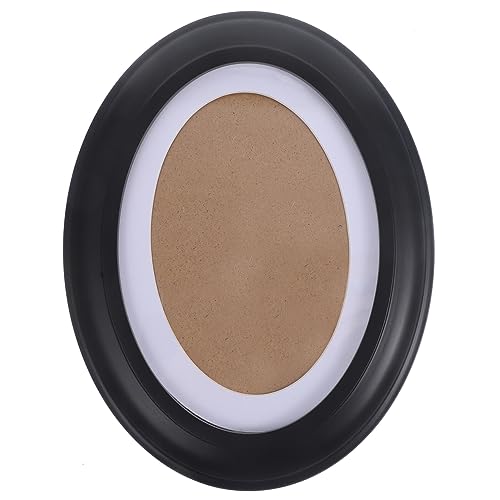 HEALLILY Picture Frame Oval Picture Frames： Wooden Wall Hanging Photo Frame Wall Mount Verticval Display Wall Decoration for Wall Decor 7 Inch Photo Frame
