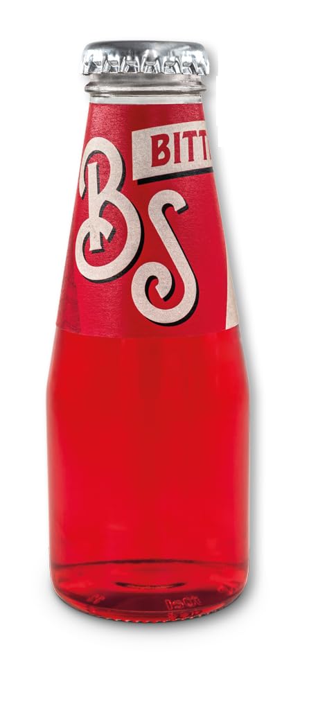 Bitter Salfa Lot de 24 bouteilles jetables en verre pour apéritif italien sans alcool 10 cl + 1 boîte de thé glacé San Benedetto au citron sans sucre 330 ml